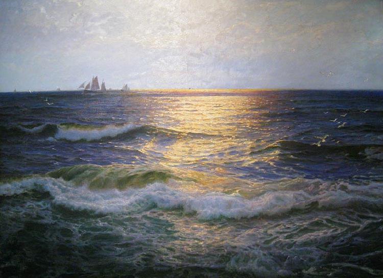 Carl Wilhelm Barth I Havbrynet - Solgangsveir oil painting image